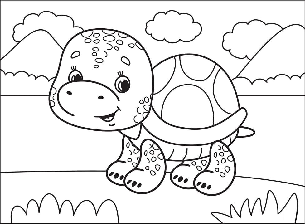 Brother Turtles Coloring Page - Free Printable Coloring Pages for Kids