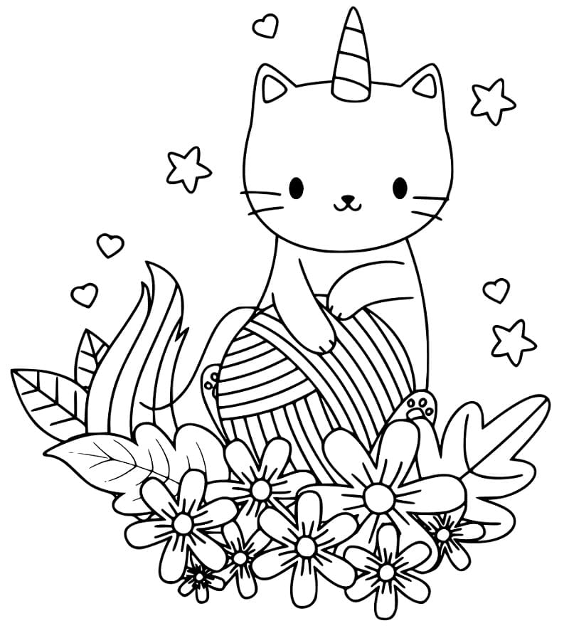 48  Colouring Page Of Cat  HD