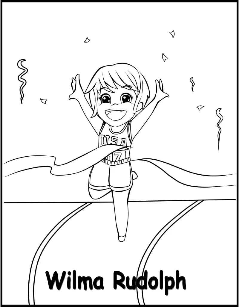 wilma rudolph coloring pages for pre k