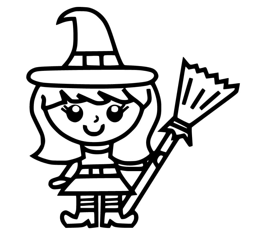 Cute Witch on Halloween
