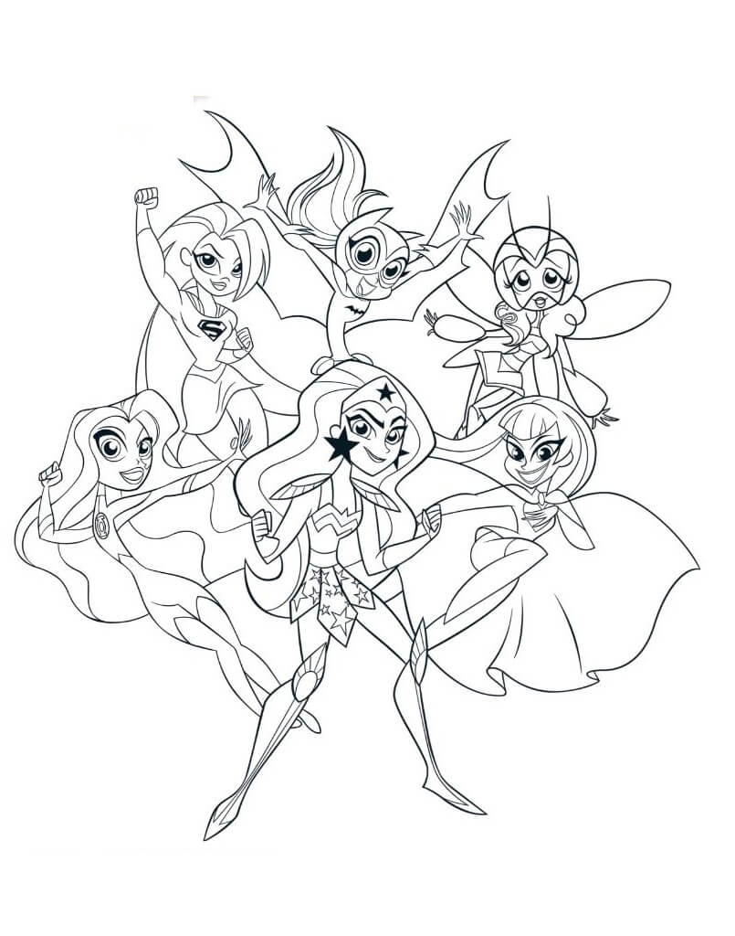 DC Super Hero Girls 1 Coloring Page - Free Printable Coloring Pages for