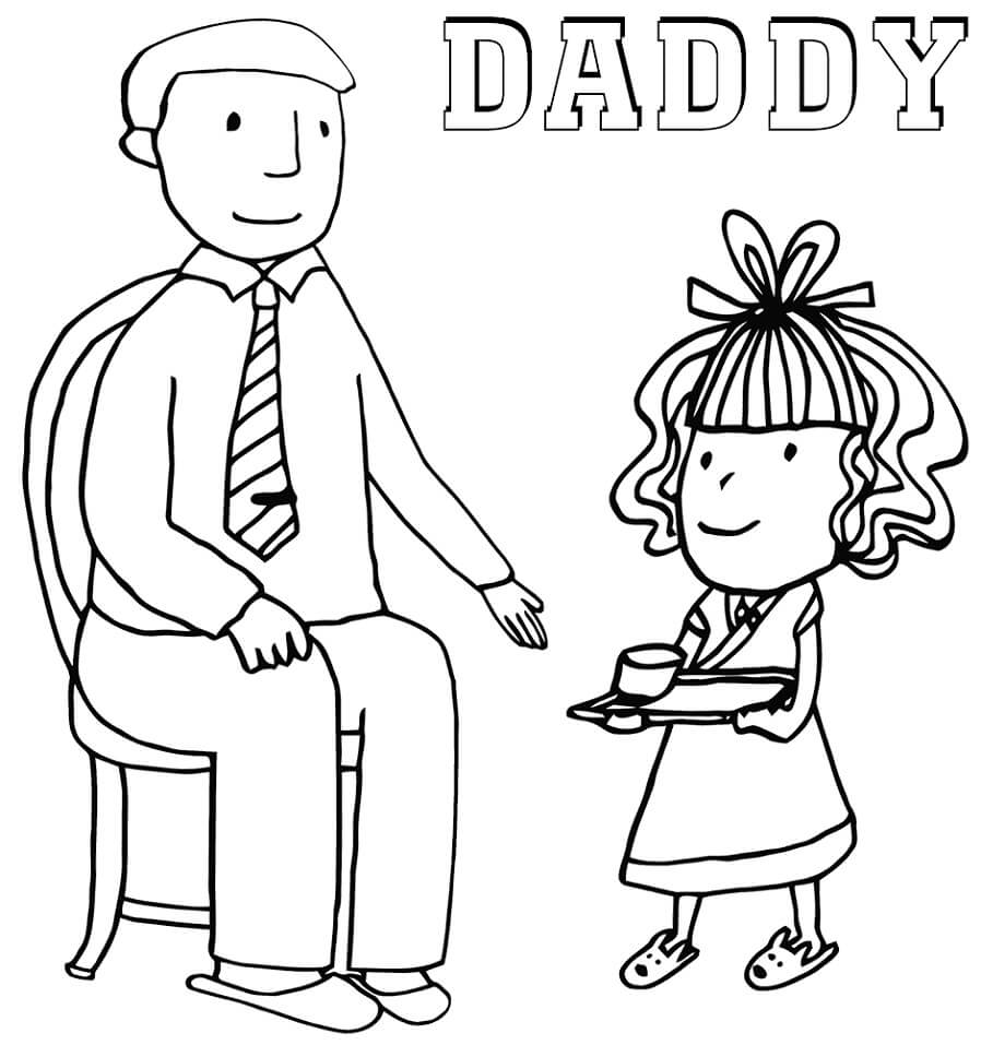 dad coloring pages for kids
