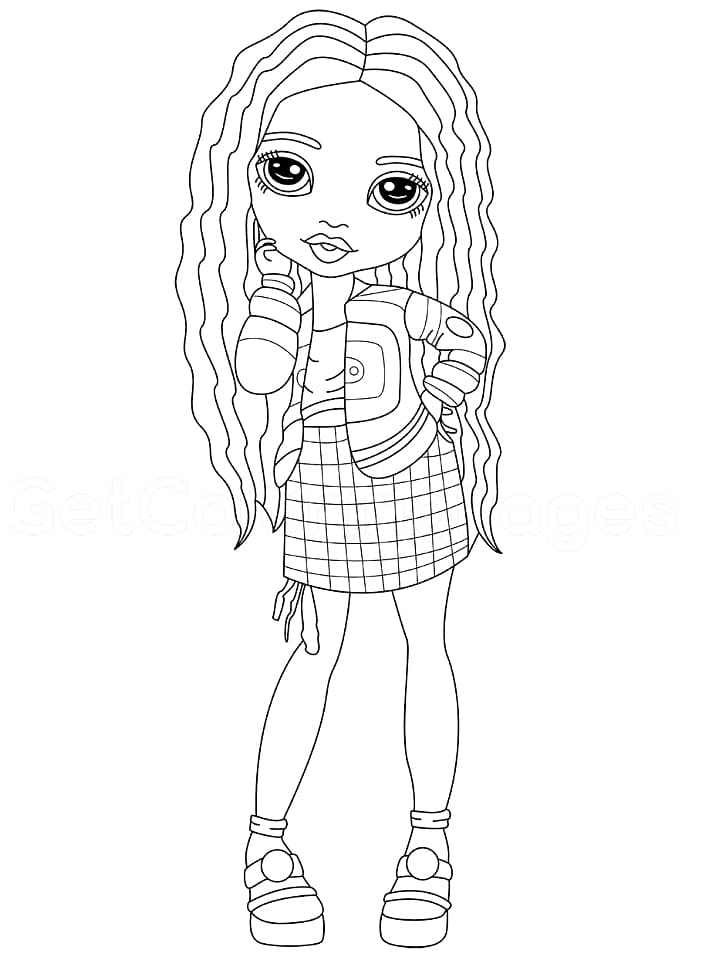 Daphne Minton Rainbow High Coloring Page