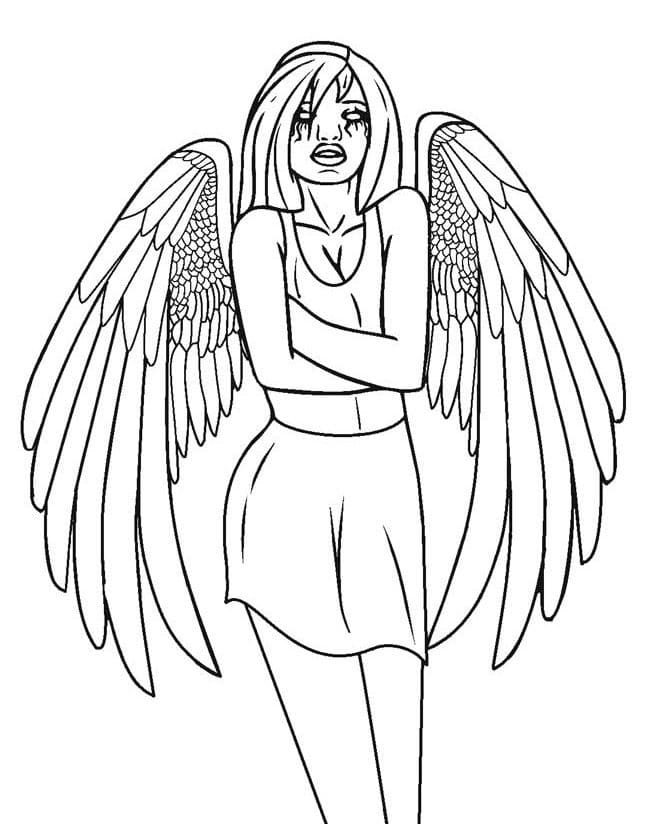 Angel Coloring Page | Easy Drawing Guides