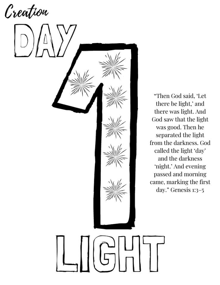 6th Day of Creation Coloring Page - Free Printable Coloring Pages for Kids