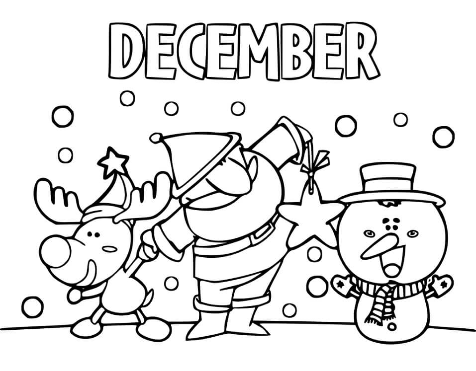 December Coloring Pages Printable Home Design Ideas