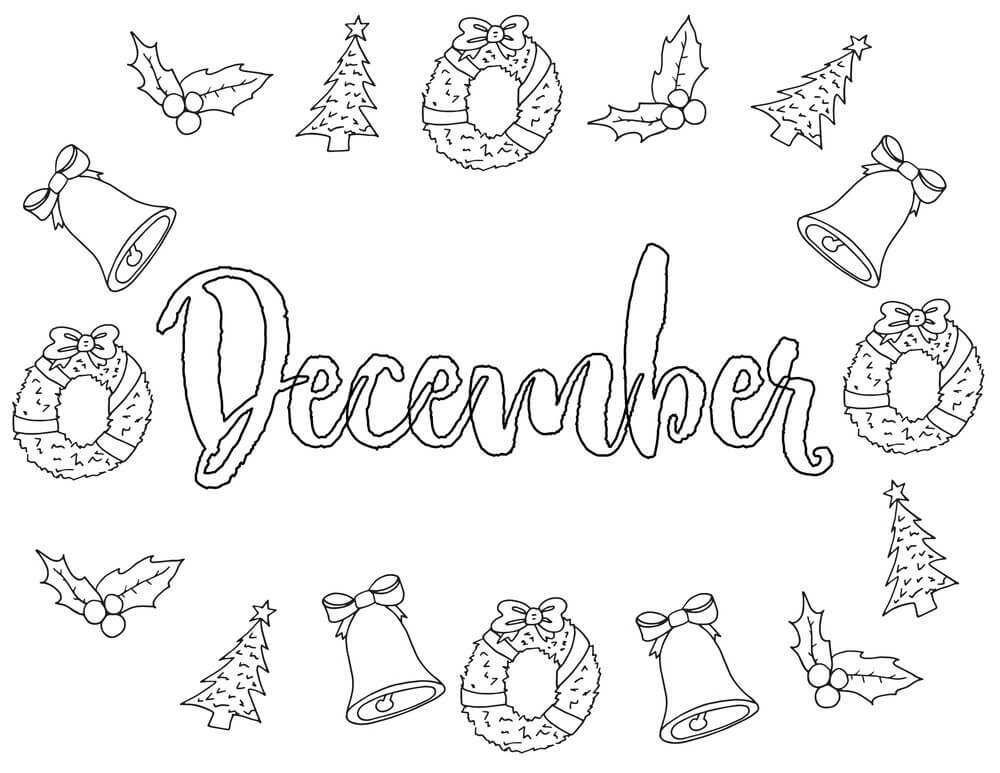 Printable December Coloring Pages