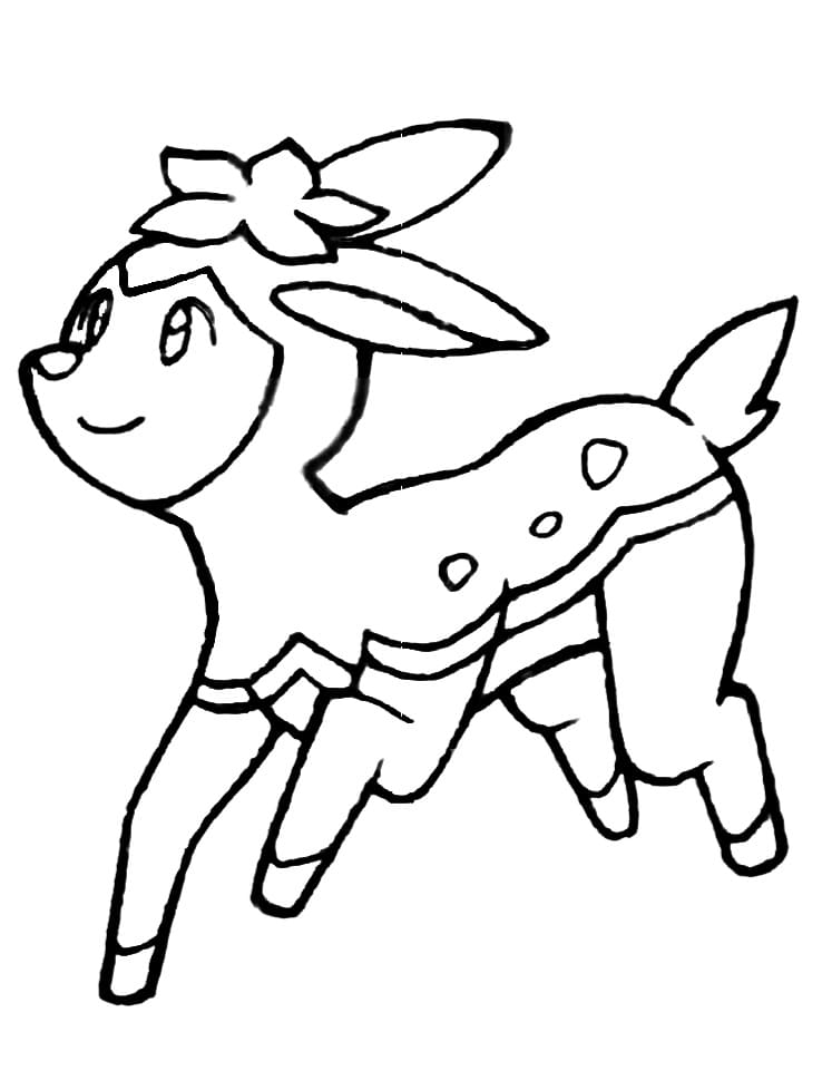 deerling coloring pages for kids pokemon