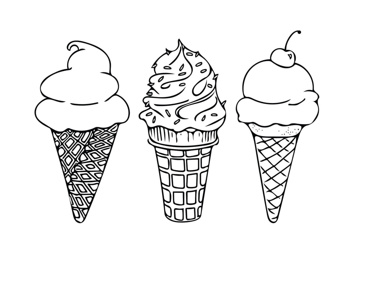 Delicious Ice Cream Coloring Page   Free Printable Coloring Pages ...