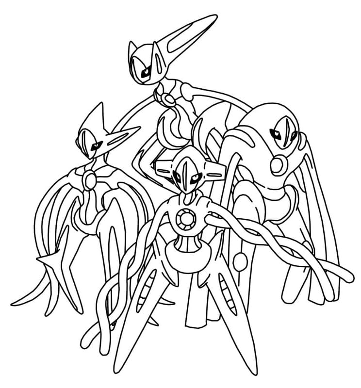 Deoxys In Speed Form Coloring Page Free Printable Coloring Pages | vlr ...