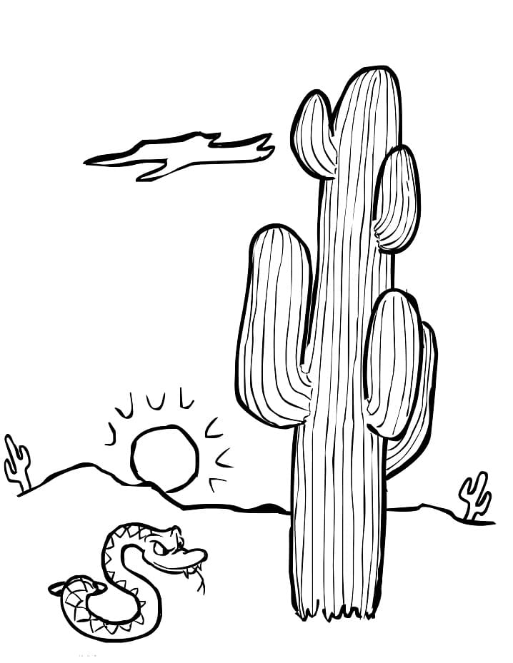 Desert Snake Coloring Page - Free Printable Coloring Pages for Kids
