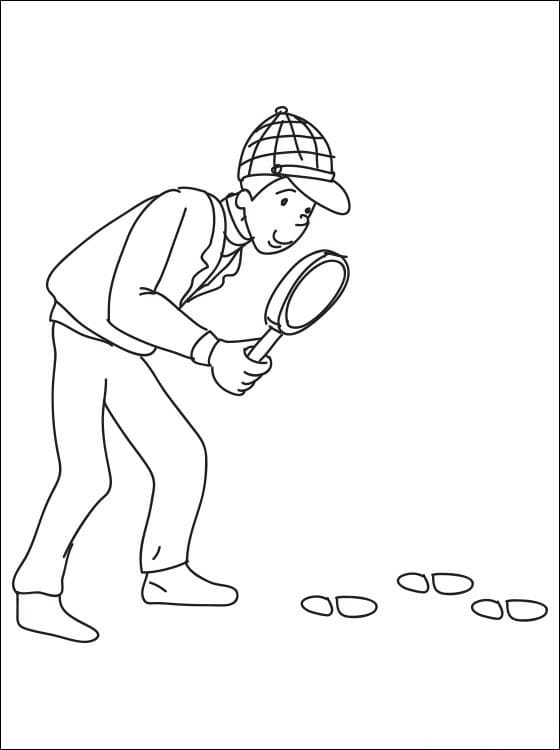 Detective Coloring Pages Free