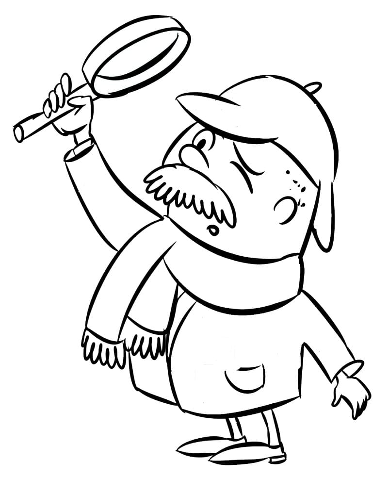 cute detective coloring page Detective coloring pages. free printable ...