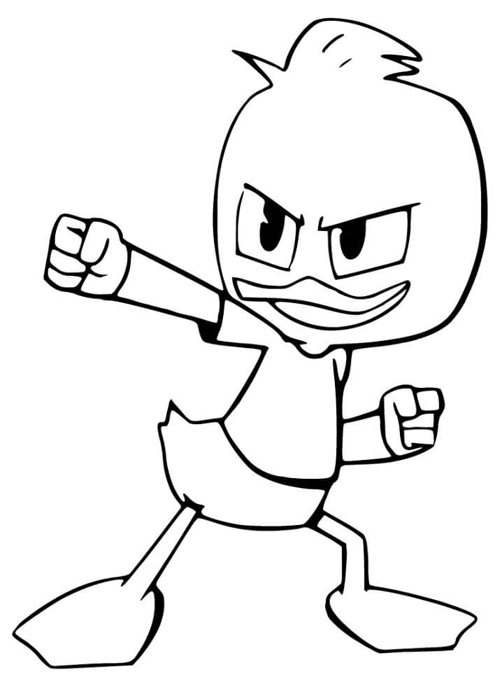Dewey Duck from Ducktales Coloring Page - Free Printable Coloring Pages
