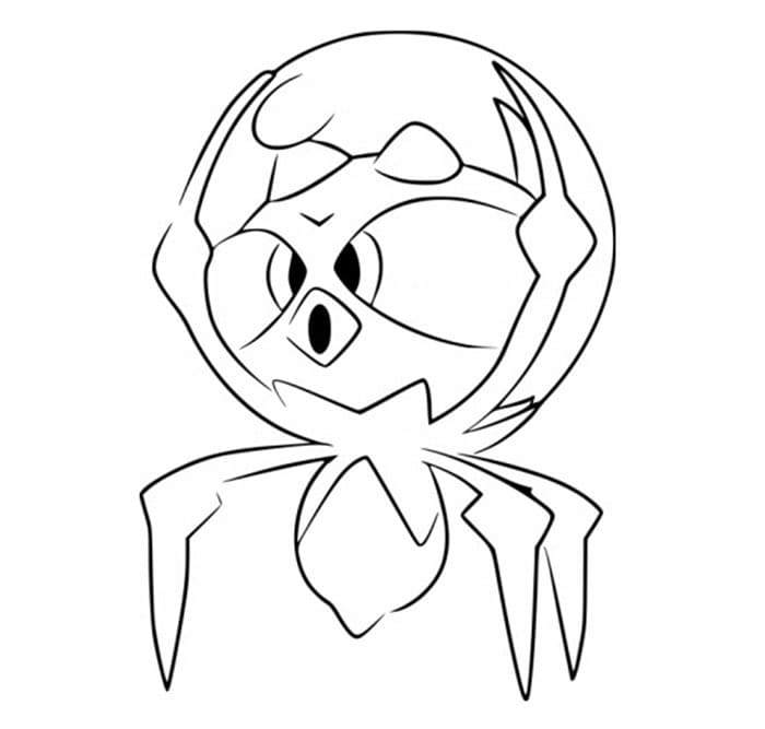 dewpider coloring page in black and white pokemon