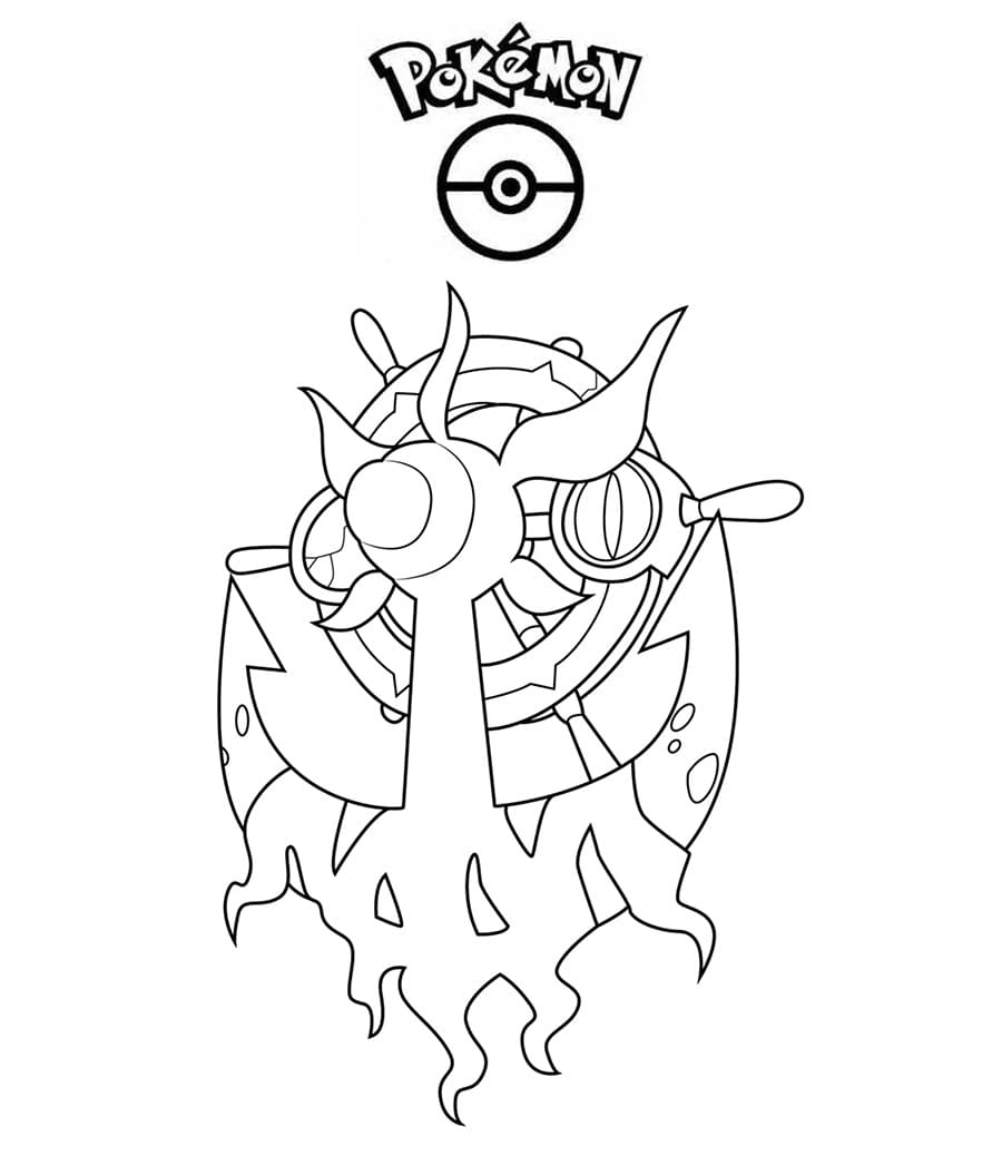 dhelmise coloring pages pokemon