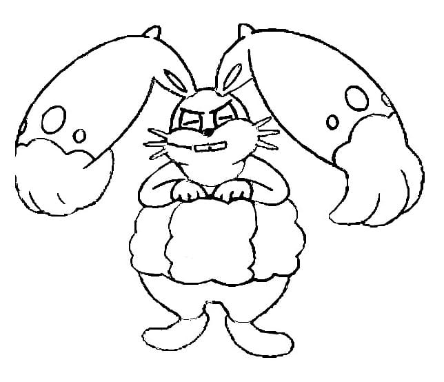 diggersby coloring page high quality pokemon