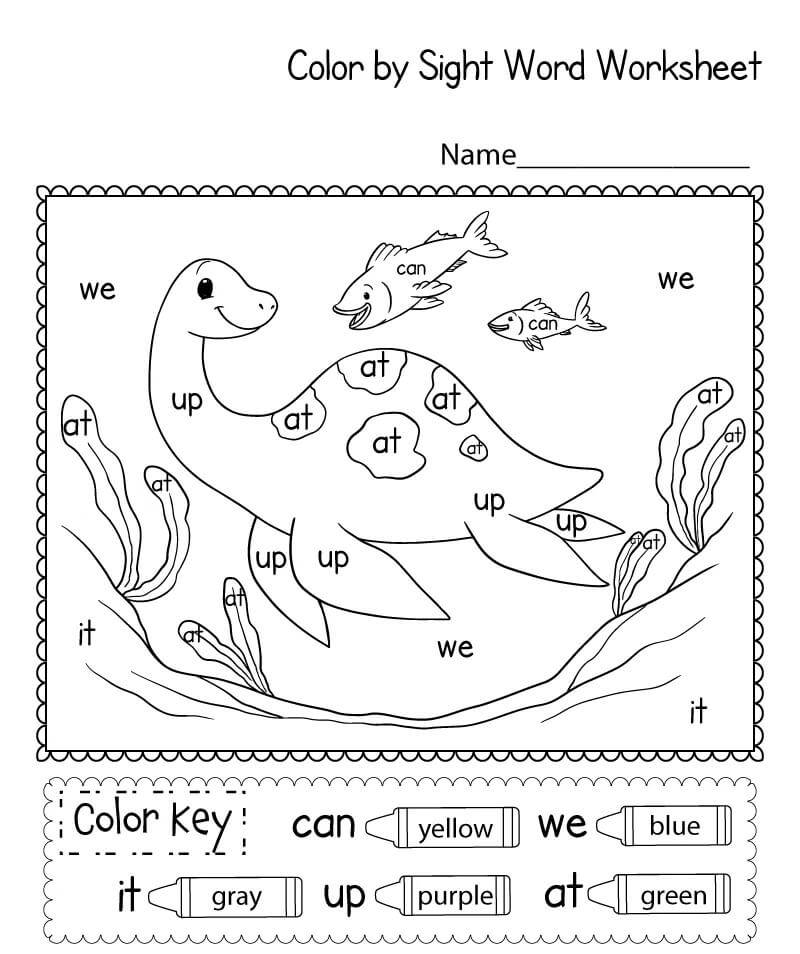 ABC Sight Words Coloring Page - Free Printable Coloring Pages for Kids
