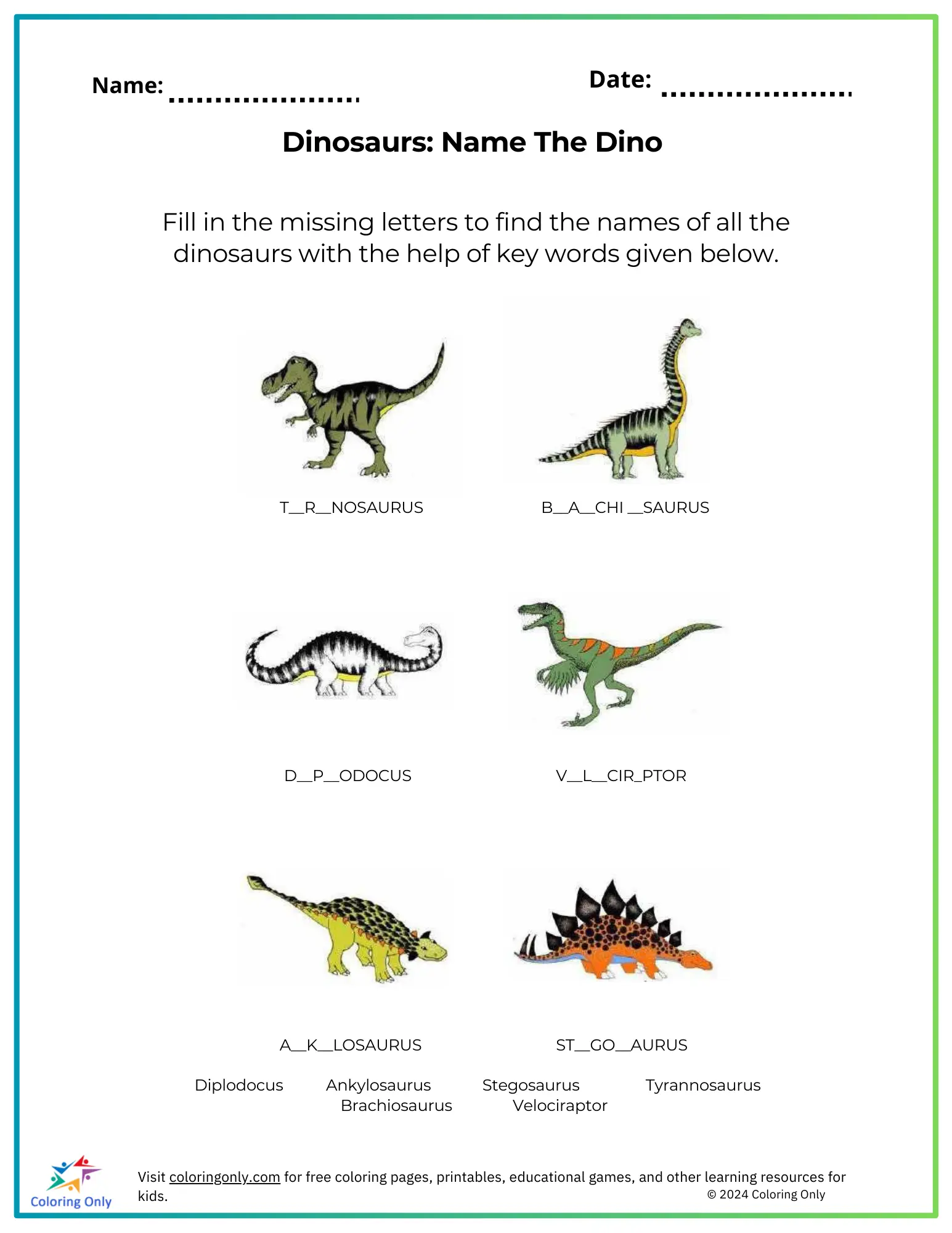 Free Printable Worksheets On Dinosaurs Free Printable Worksheets On Dinosaurs