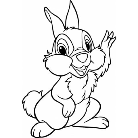 Disney Character Thumper Coloring Page - Free Printable Coloring Pages for  Kids
