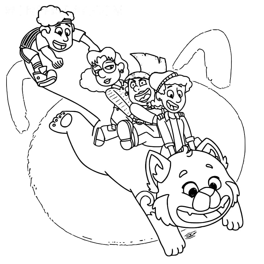 Disney Pixar Turning Red Coloring Page - Free Printable Coloring Pages