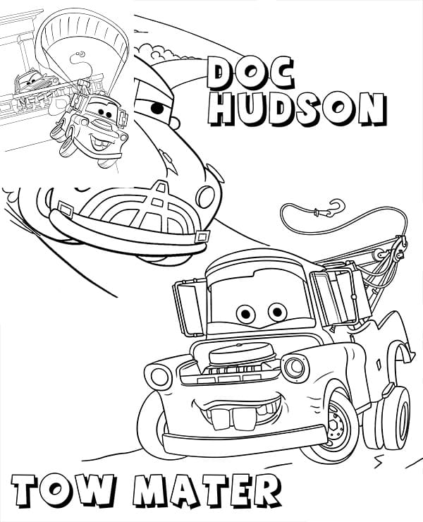 Doc Hudson and Tow Mater