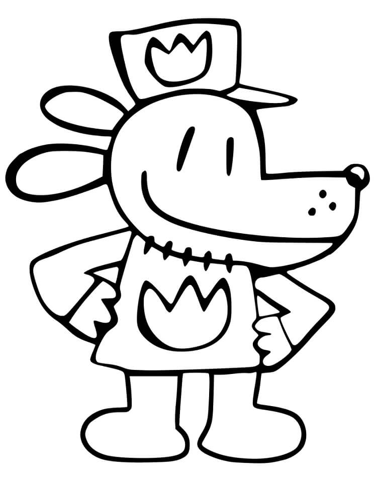 Dog Man Coloring Page Free Printable Coloring Pages for Kids