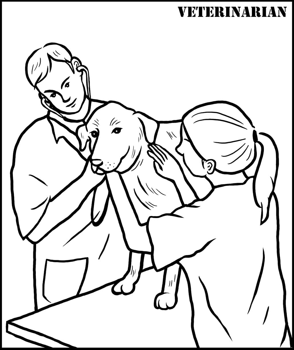 Veterinarian Boy Coloring Page Free Printable Coloring Pages For Kids