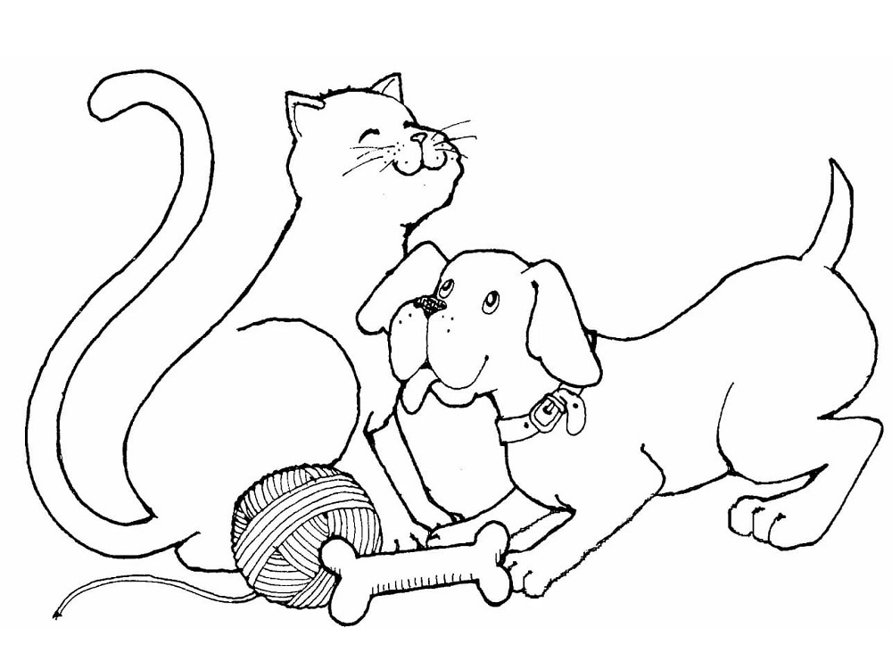 Dog and Cat to Print