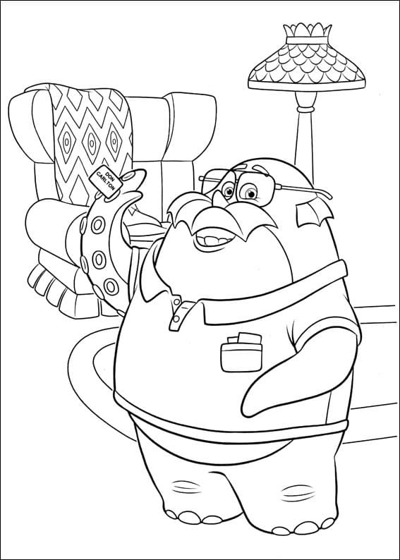 coloring pages of dean hardscrabble monsters university