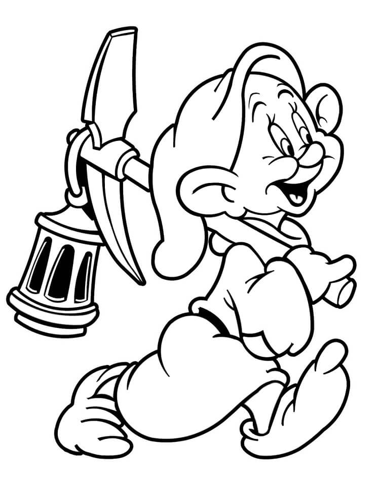 Adorable Seven Dwarfs Coloring Page Free Printable Coloring Pages for