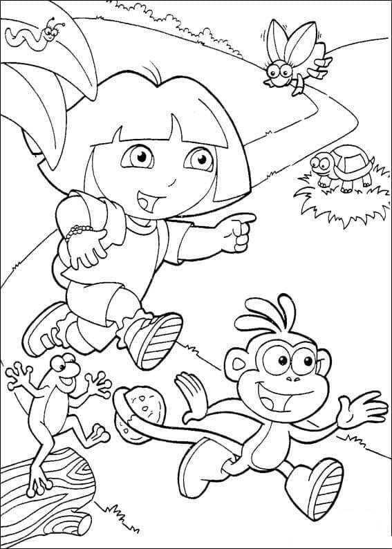 Dora and Boots Running