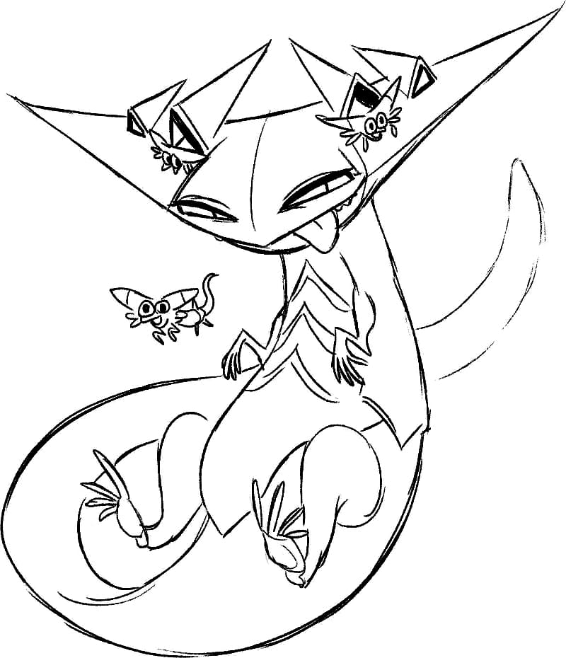 dragapult coloring pages for children pokemon