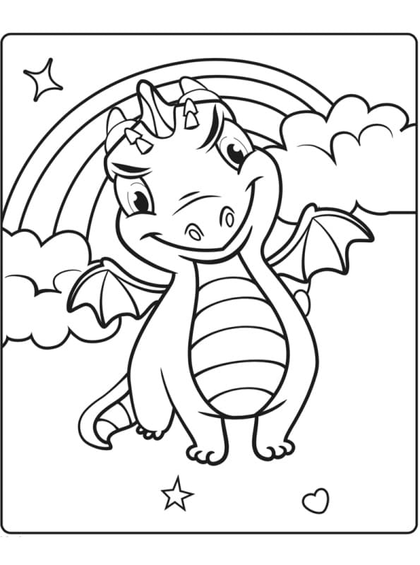 Dragon Washimals Coloring Page - Free Printable Coloring Pages for Kids
