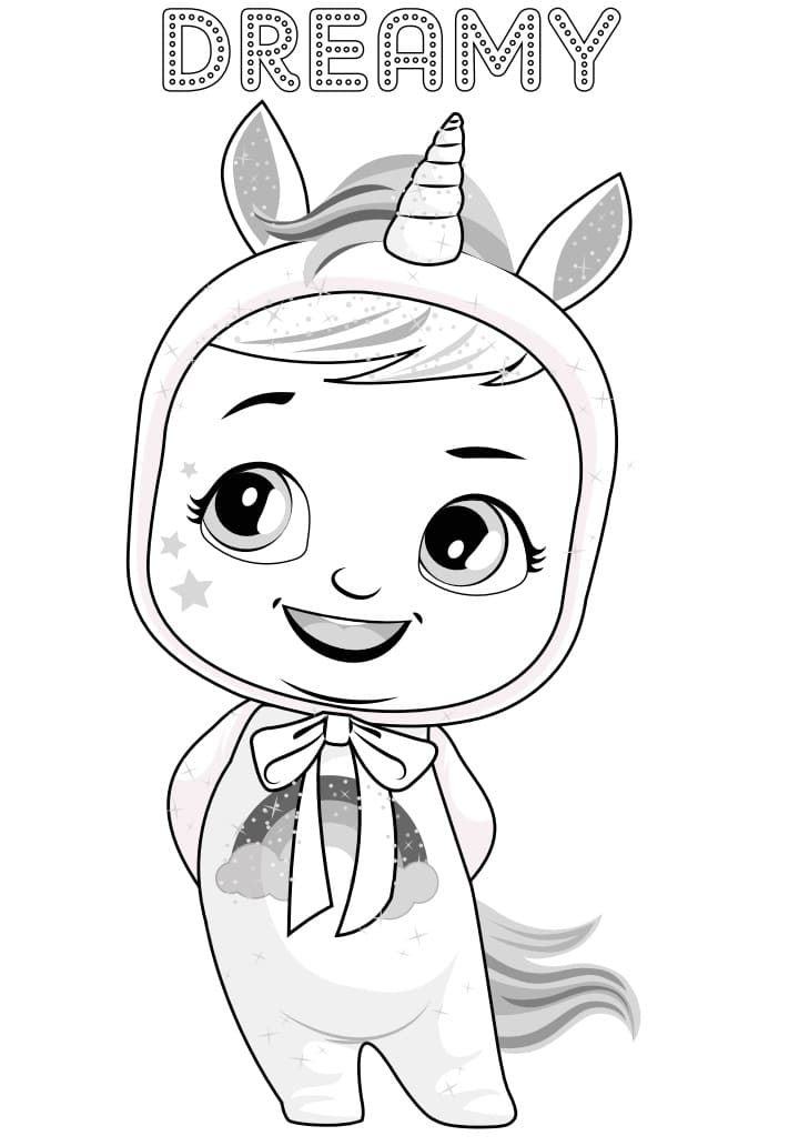Dreamy Cry Babie Coloring Page - Free Printable Coloring Pages for Kids
