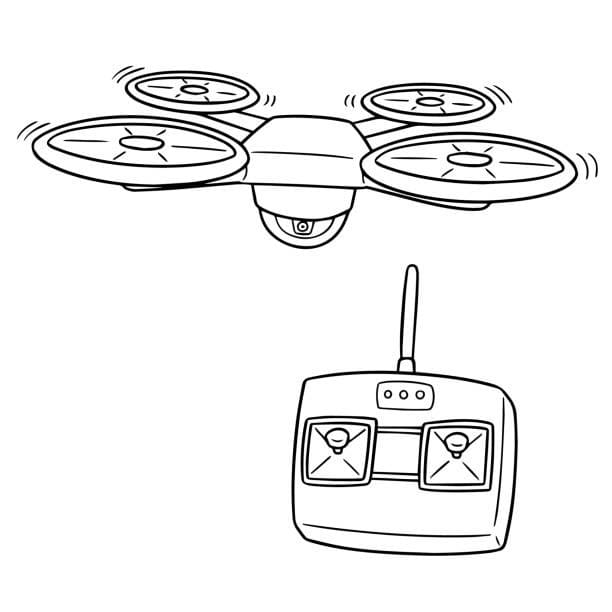 Drone to Color Coloring Page - Free Printable Coloring Pages for Kids