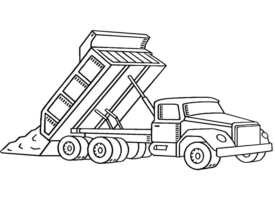 Dump Truck 2 Coloring Page Free Printable Coloring Pages For Kids