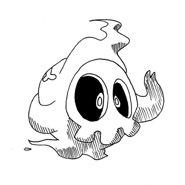 duskull coloring page transparent png pokemon