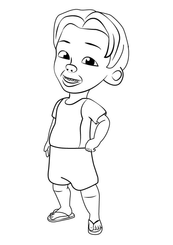 Dzul From Upin And Ipin Coloring Page Free Printable Coloring Pages