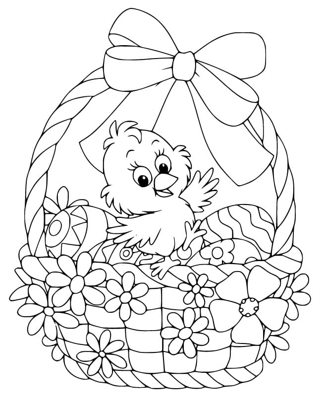 Easter Chick in Basket