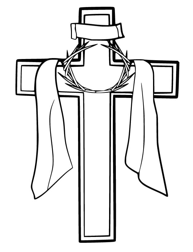 Easter Cross with Wreath