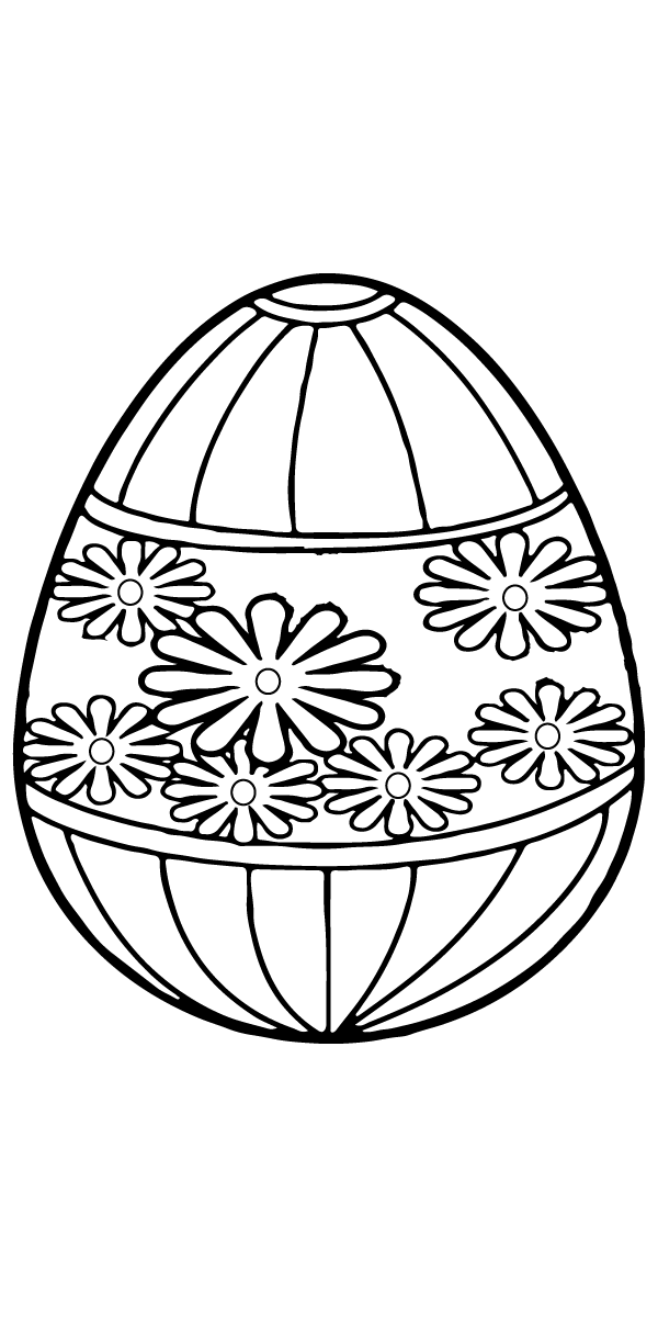 superb Easter Egg Flower Patterns coloring page