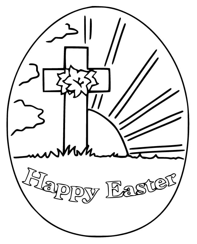 Easter Egg with Cross Pattern