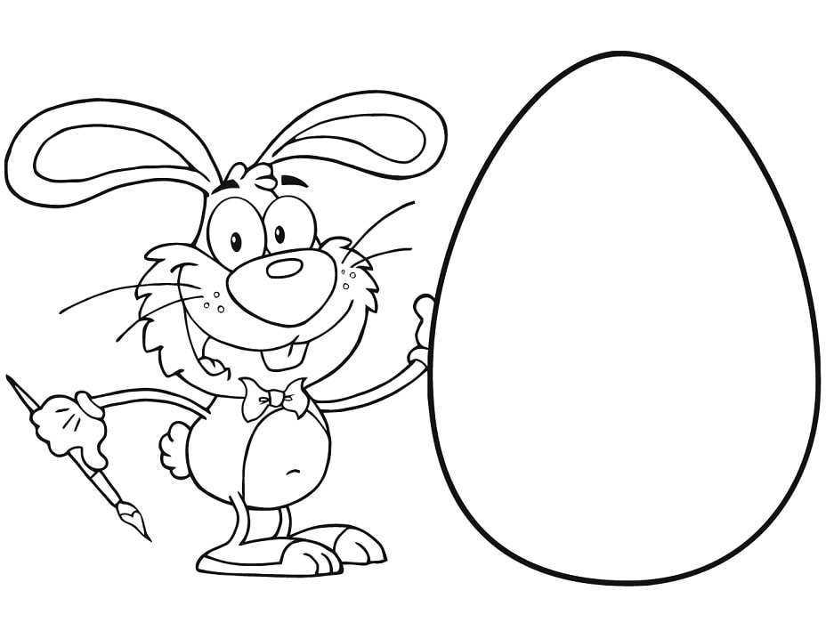 Easter Rabbit with Big Egg