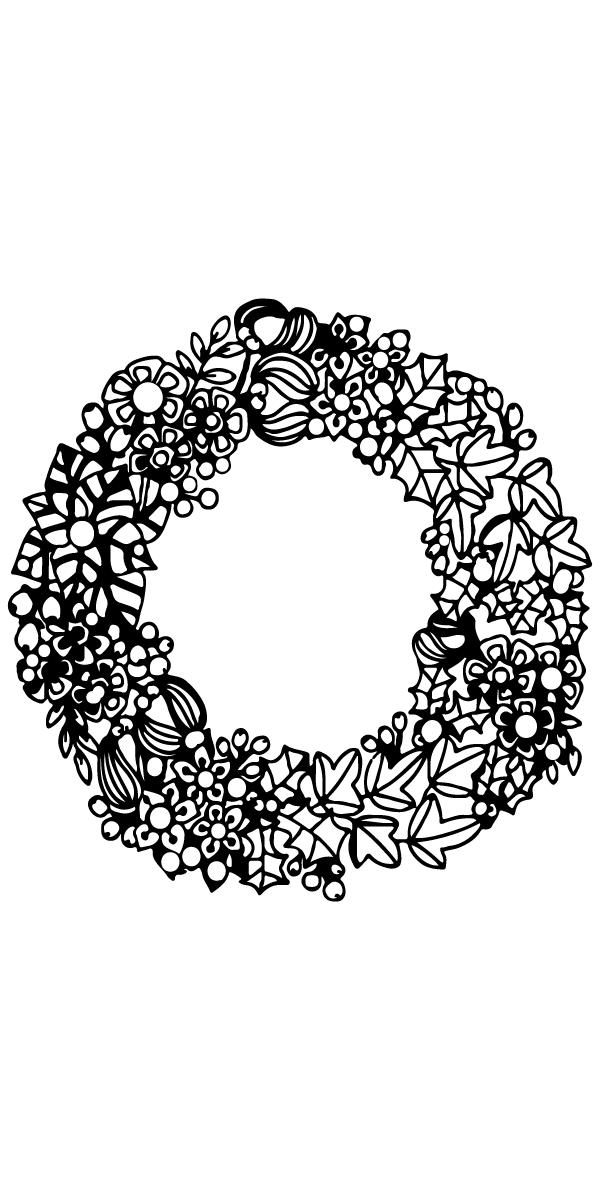 strange Easter Wreath coloring page