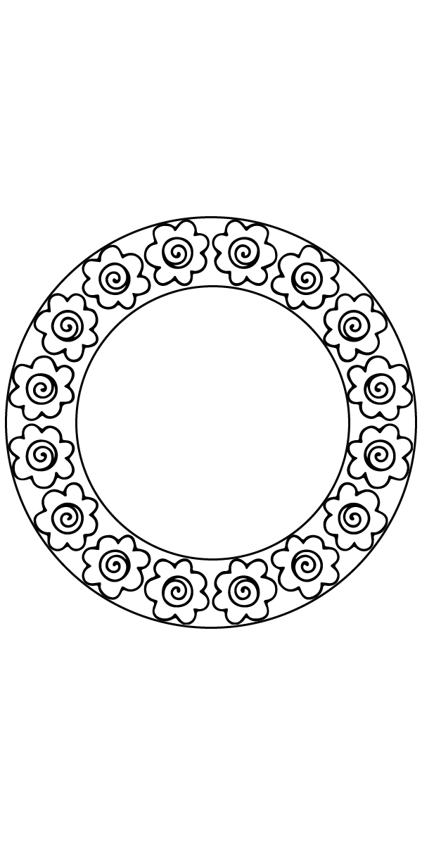 unexampled Easter Wreath coloring page