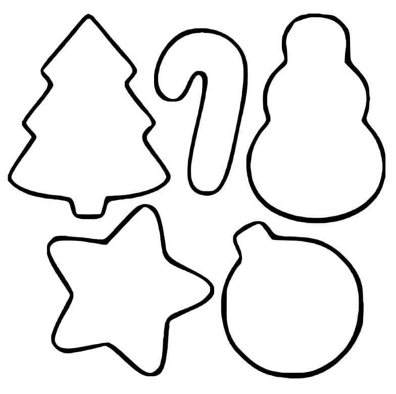 Printable Christmas Cookie Coloring Pages