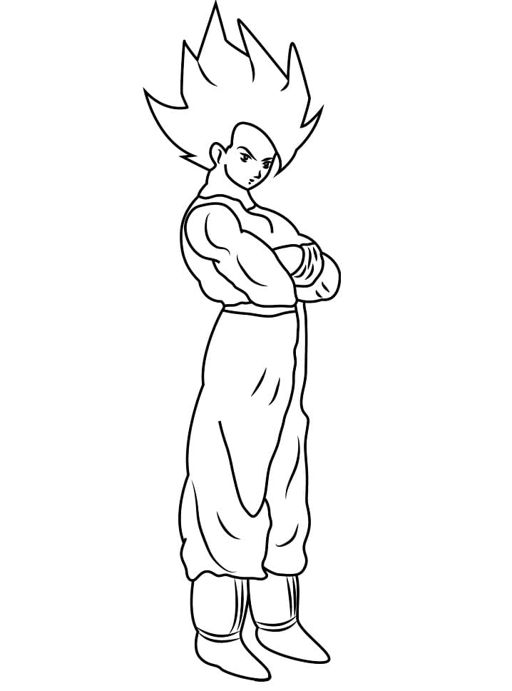 Super Saiyan Blue Goku Coloring Page - ColoringAll