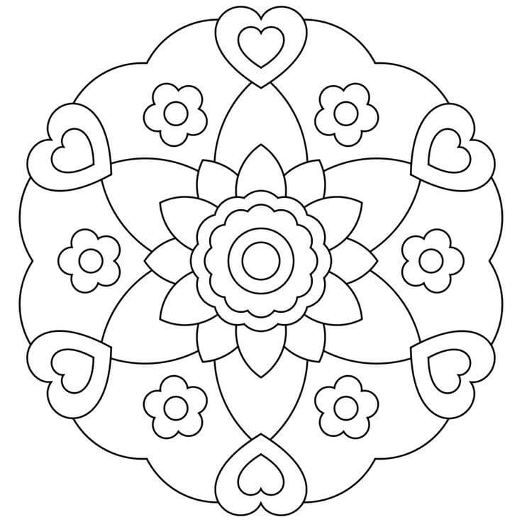 easy spring mandala coloring page free printable coloring pages for kids