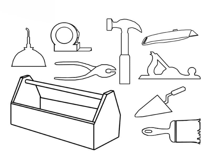 23 Tool Box Coloring Page MunroMoureen
